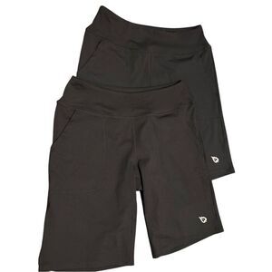 Baleaf Bundle of 2 Pair Black Women’s Activewear Bike Shorts Size L NEW